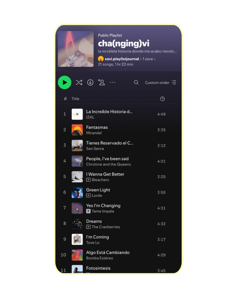 Once upon a playlist